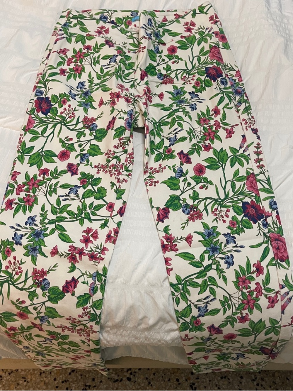 J.McLaughlin Floral Print Pants - Pink & Green Botanical Pattern